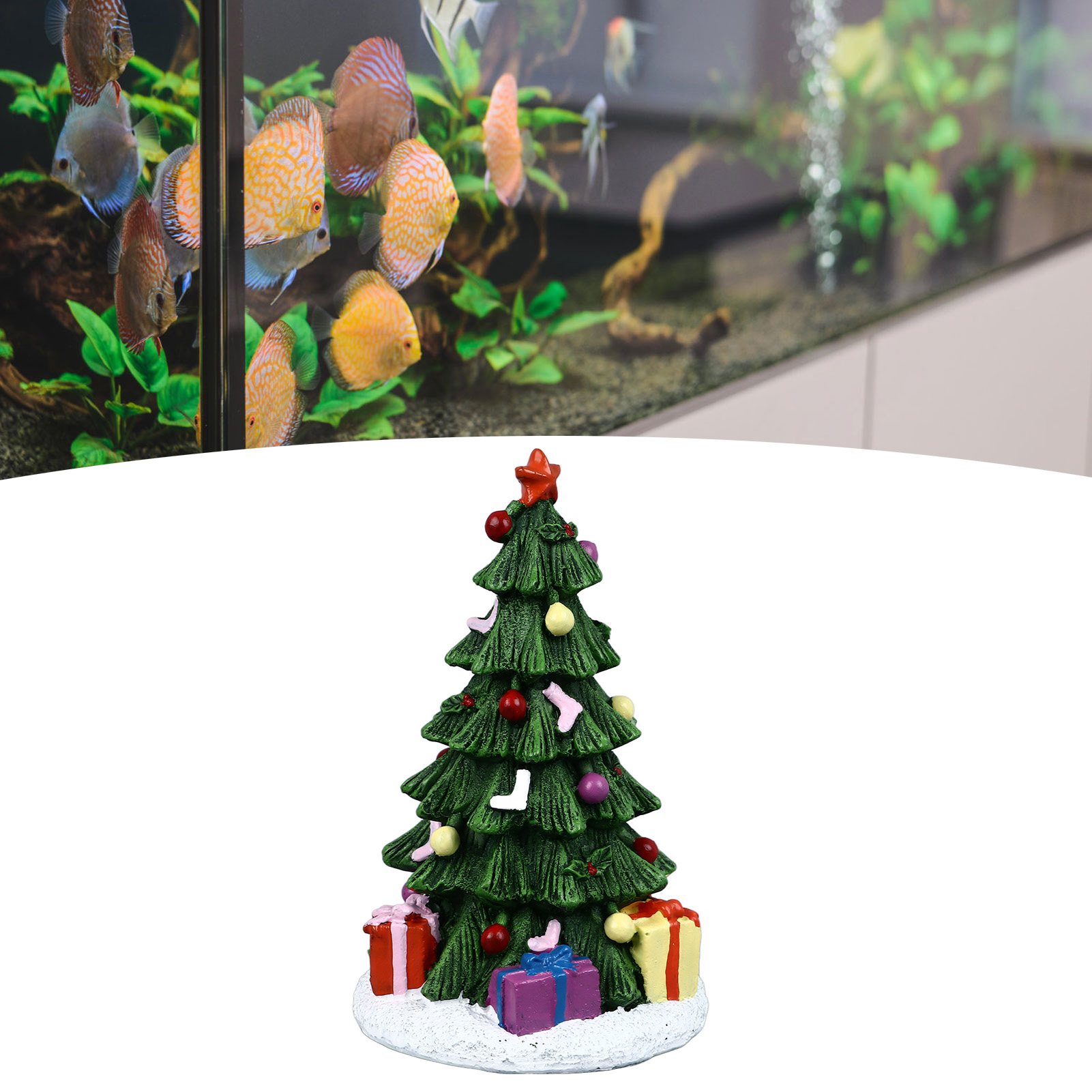 Aquarium Planted Tree - ZK20 Christmas Fish Tank Ornament Exquisite