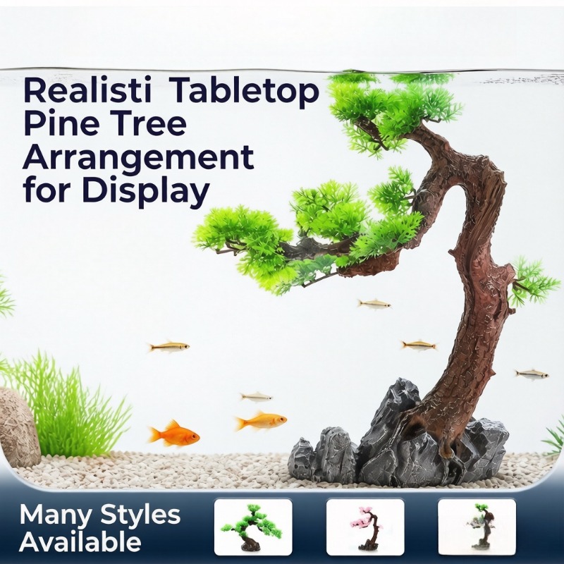 Aquarium Planted Tree - Resin Pine Tree Simulated Water Grass
