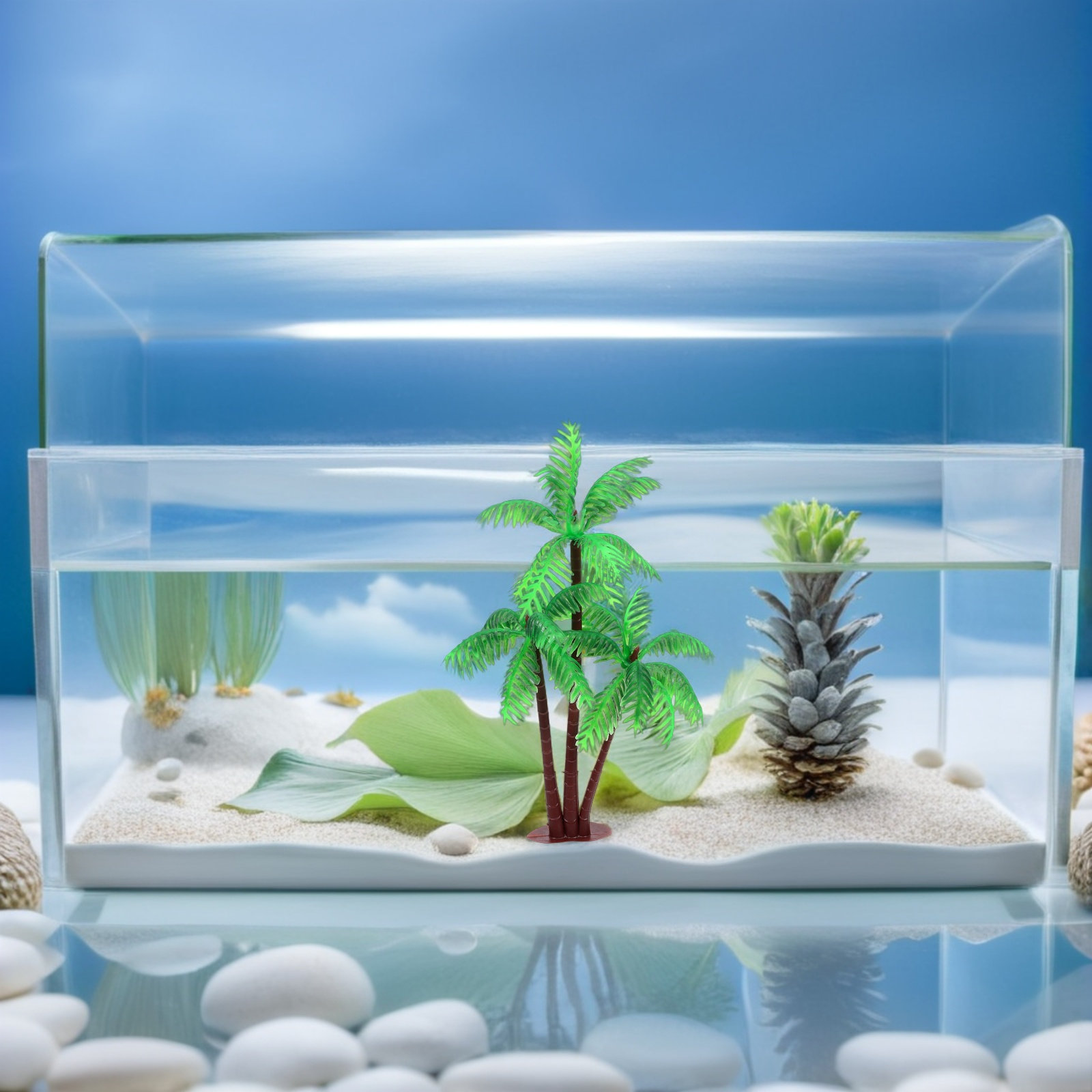 25pcs Artificial Coconut Faux  - Aquarium Planted Tree ulasan dan harga