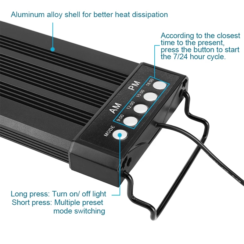 Aquarium LED Lighting 24/7 Hou - Planted Aquarium Hours ulasan dan harga