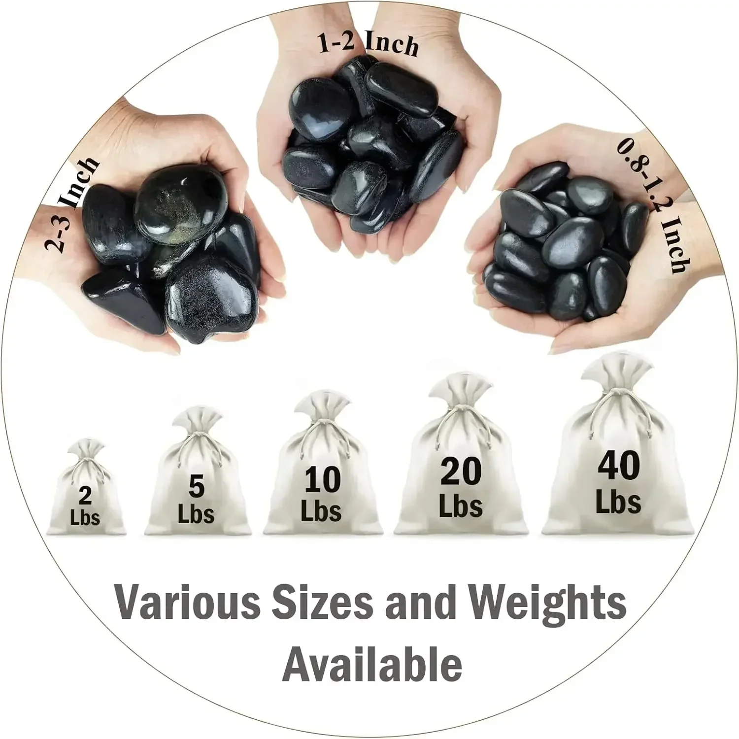 40 lbs Black River Rocks for L - Aquarium Planted Plants ulasan dan harga