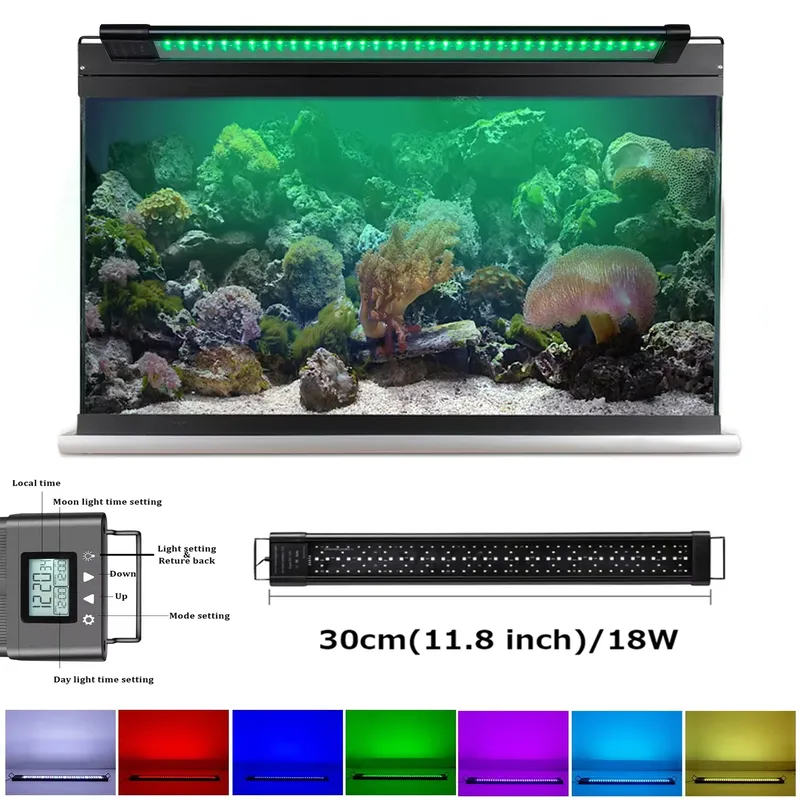 LED IP68 11.8 in 18W Plant Gro - Planted Aquarium Hours ulasan dan harga
