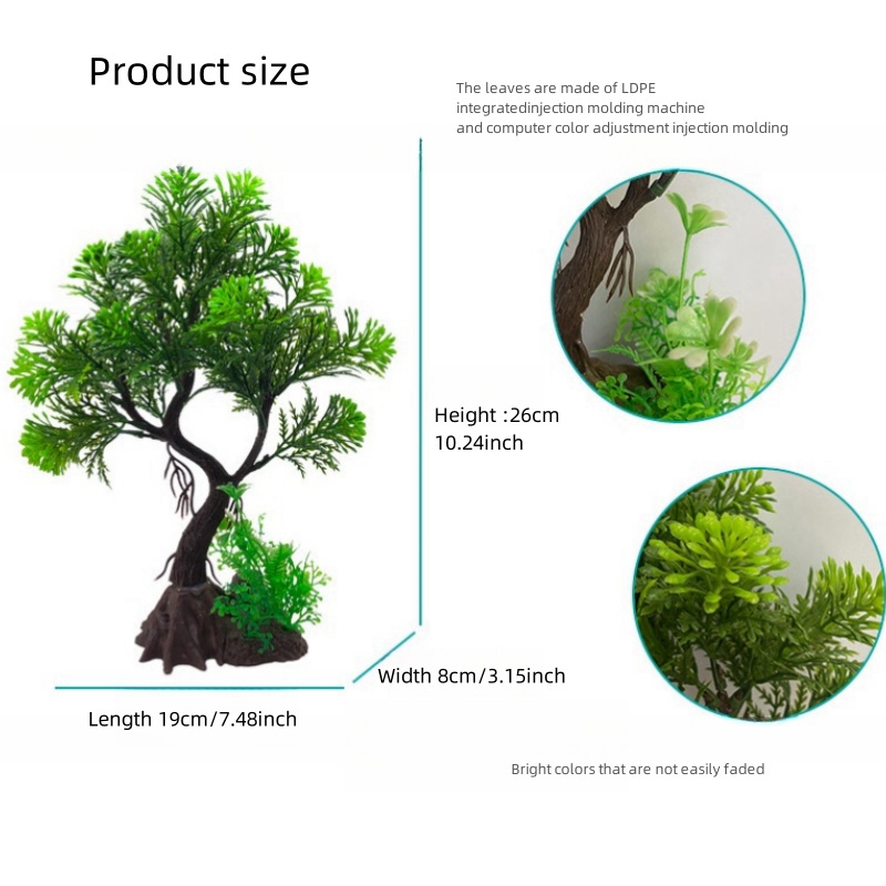 Fish Tank DIY Artificial Aquar - Aquarium Planted Tree ulasan dan harga