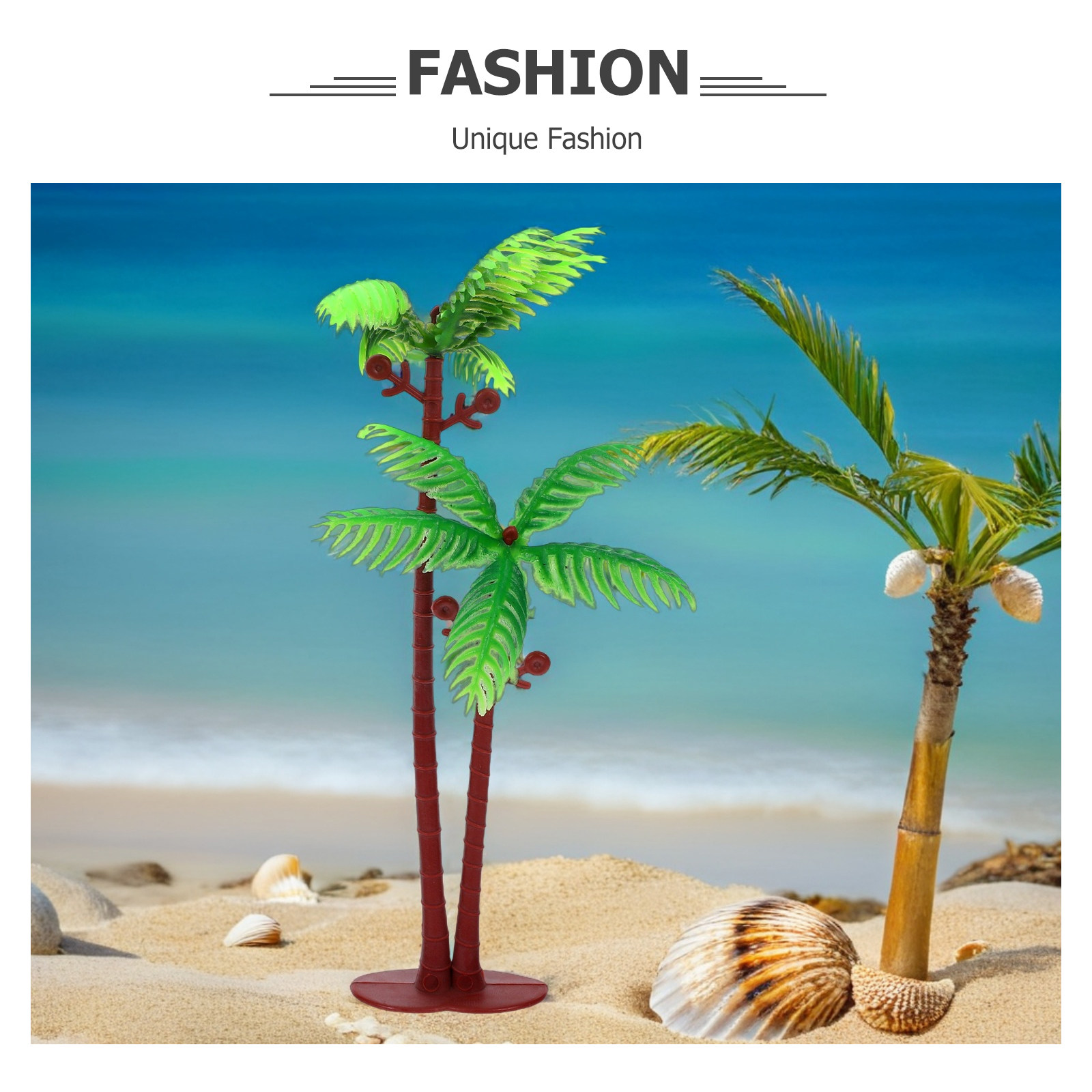 15Pcs Artificial Coconut Palm  - Aquarium Planted Tree ulasan dan harga