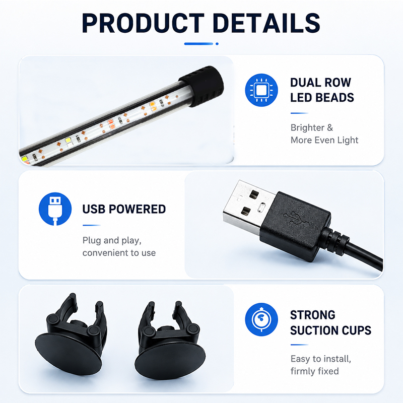 18-58cm USB Full Spectrum Aqua - Led Planted Tank Light ulasan dan harga