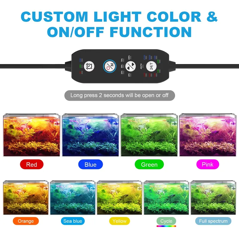 LED Aquarium Light for Fish Ta - Planted Aquarium Hours ulasan dan harga