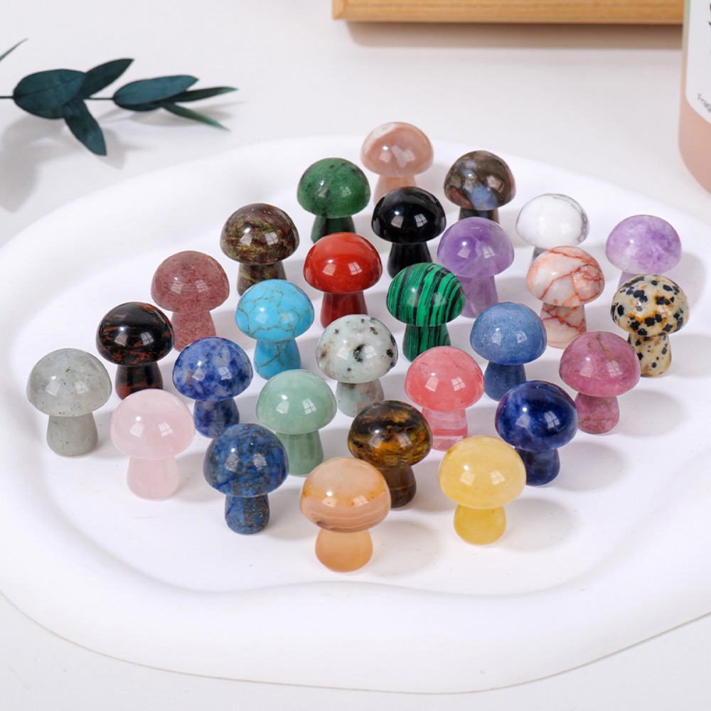 Natural Crystal Mushroom Gemst - Planted Aquarium Jungle ulasan dan harga