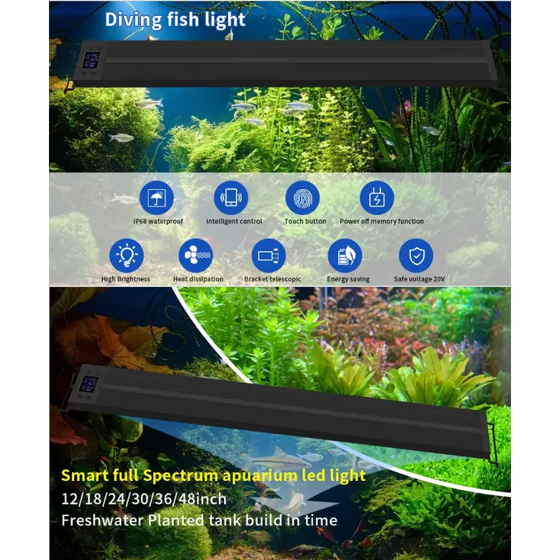 75cm 30inch Plant Light Fish T - Planted Aquarium Hours ulasan dan harga