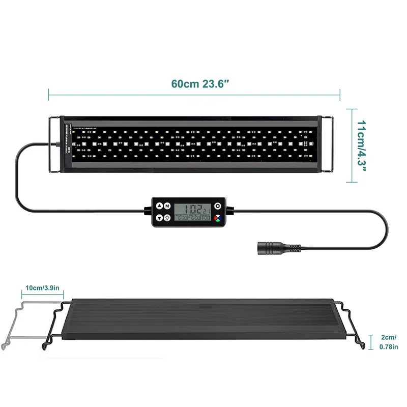 New 60cm Full Spectrum LED Aqu - Planted Aquarium Hours ulasan dan harga