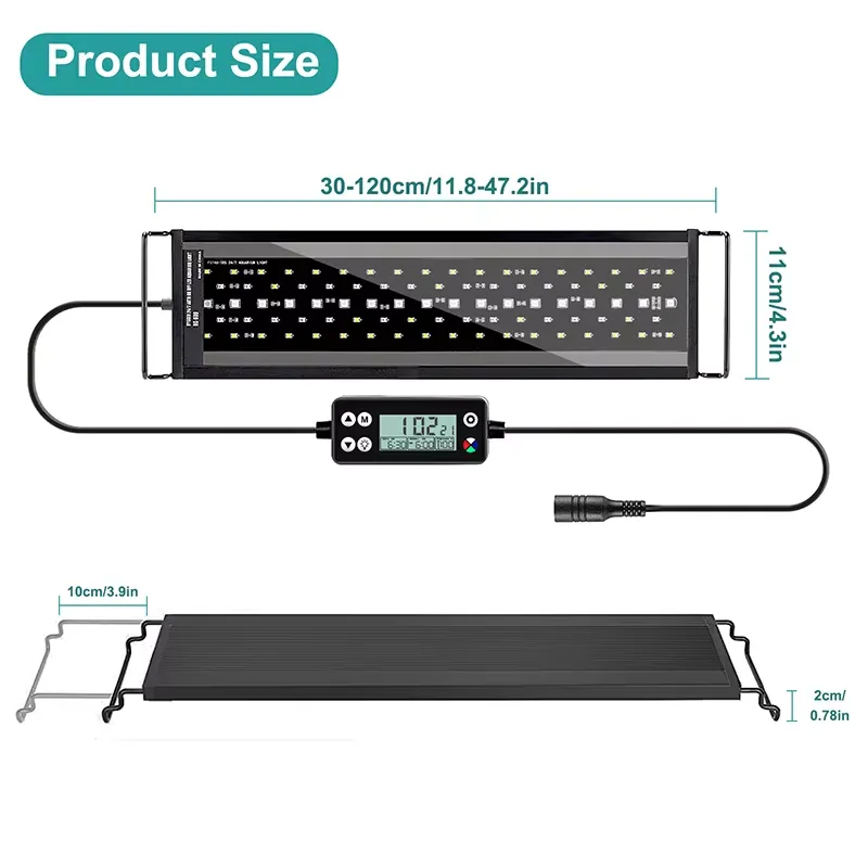 New 60cm Full Spectrum LED Aqu - Planted Aquarium Hours ulasan dan harga
