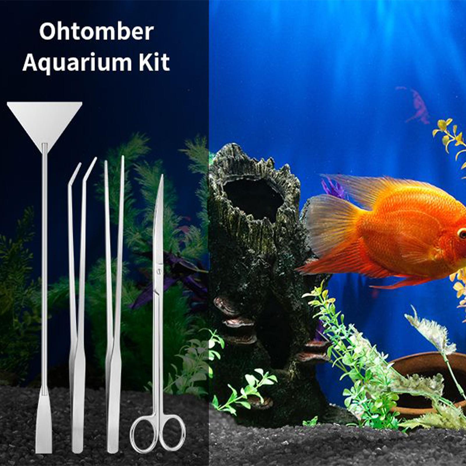 4pcs Aquarium Tool Kit Stainle - Planted Aquarium Maintenance ulasan dan harga