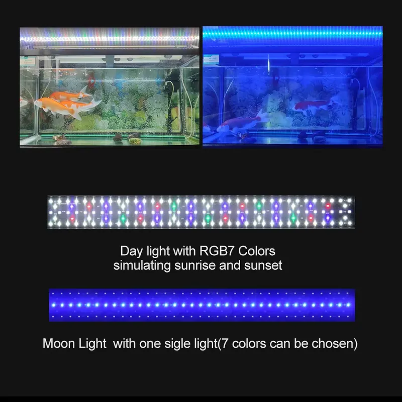 RGB LED Aquarium Light 12-48 I - Planted Aquarium Hours ulasan dan harga