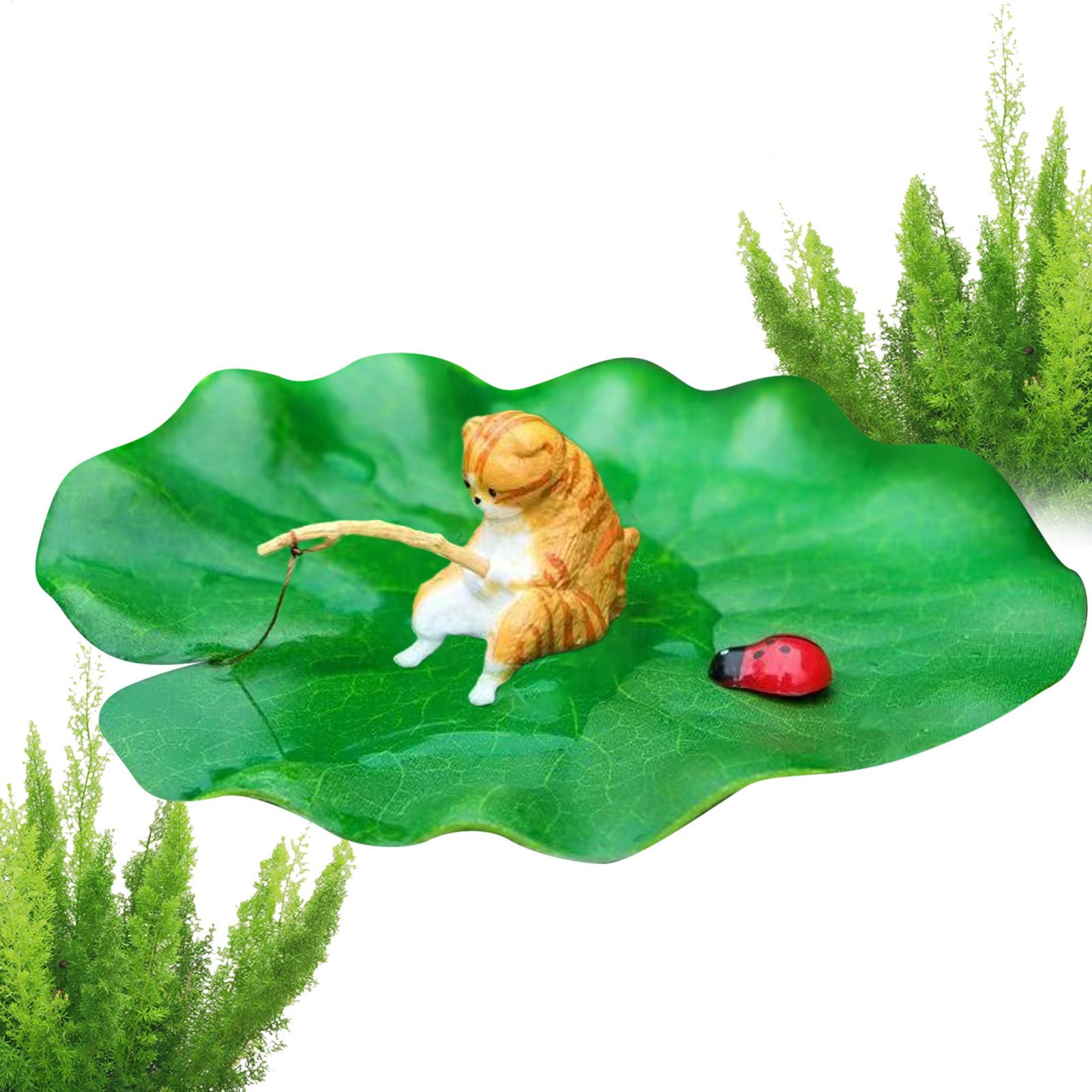 Mini Floating Cat Fishing Lotu - Aquarium Planted Tree ulasan dan harga