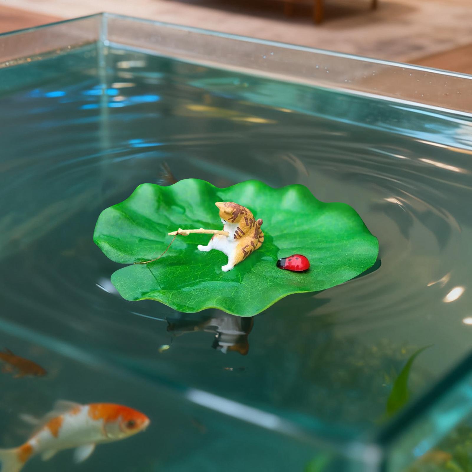 Mini Floating Cat Fishing Lotu - Aquarium Planted Tree ulasan dan harga