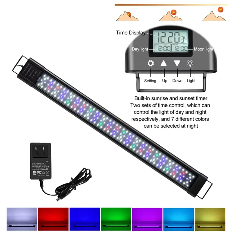 48W IP68 LED Aquarium Light fo - Planted Aquarium Hours ulasan dan harga